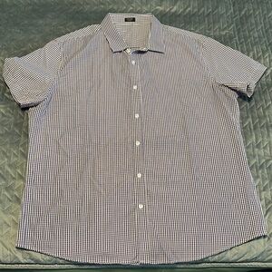 Men's Purple and White Checkered Shirt